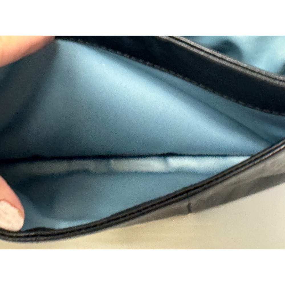 Coach Black Leather Shoulder Bag Flap Turnlock Closure Silver Hardware Hobo‎ - Picture 12 of 12